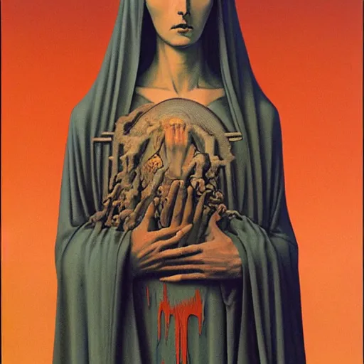 Image similar to our lady of sorrows by zdzisław beksinski, by zdzisław beksinski, by zdzisław beksinski, by zdzisław beksinski, by zdzisław beksinski