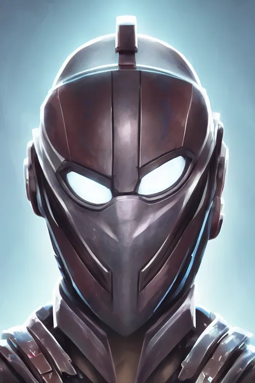 Image similar to epic mask helmet robot ninja portrait stylized as fornite style game design fanart by concept artist gervasio canda, behance hd by jesper ejsing, by rhads, makoto shinkai and lois van baarle, ilya kuvshinov, rossdraws global illumination radiating a glowing aura global illumination ray tracing hdr render in unreal engine 5