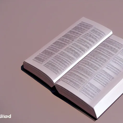 Prompt: book, 3D clay render, octane render, 4k UHD, white background, isometric top down left view, diffuse lighting