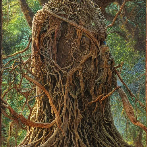 Image similar to ancient wise Treebeard tree Ent by Mark Brooks, Donato Giancola, Victor Nizovtsev, Scarlett Hooft, Graafland, Chris Moore