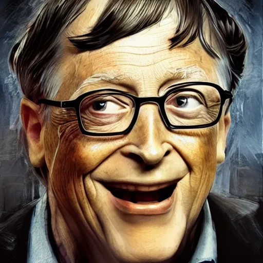 Image similar to bill gates holding a vaccine in his hand, body horror, by ralph steadman, feeling of grimdark, sharp focus, fiction, hyper detailed, digital art, trending in artstation, cinematic lighting, studio quality, smooth render, unreal engine 5 rendered, octane rendered, art style and nixeu and wlop and krenz cushart