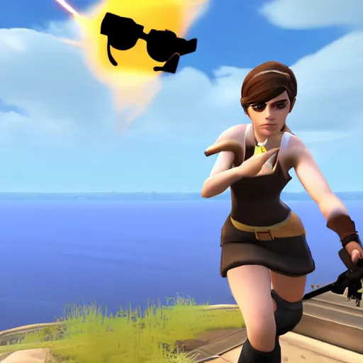 Image similar to Emma Watson screenshot from team fortress 2