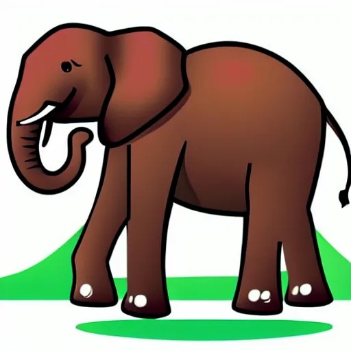 Prompt: Anthropomorphized, portrait, highly detailed, colorful, illustration, smooth and clean vector curves, no jagged lines, vector art, smooth, a elephant on a green meadow