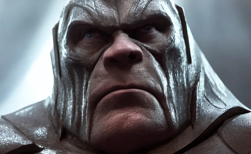 Image similar to film still of brian cox as darkseid, highly detailed,