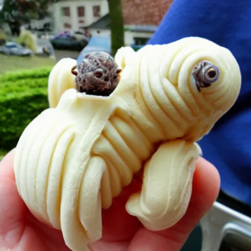 Image similar to tardigrade made of ice cream