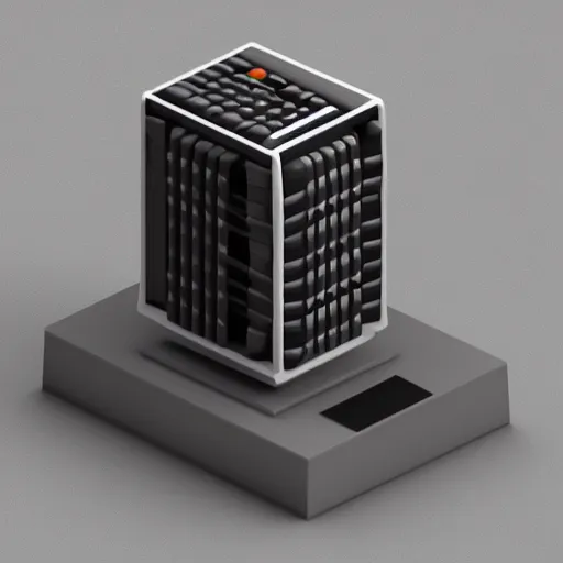 Image similar to a 3 d object of the speaker, isometric game, mobile game, centralised, mohamed chahin, blender cycles render, solid colours material, no background and shadows