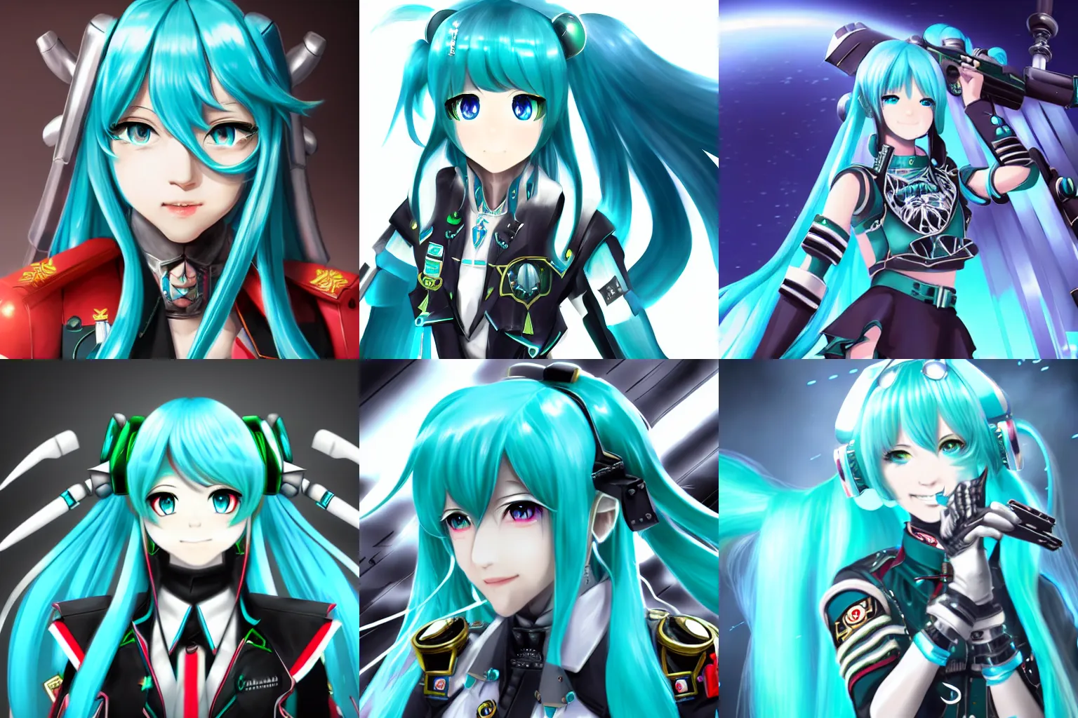 Prompt: Hatsune Miku in Warhammer 40k portrait, 4k resolution, highly detailed, artstation, very sharp, epic