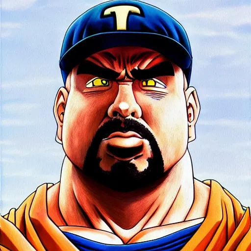 Image similar to ultra realistic portrait painting of big pun, art by akira toriyama, 4 k, dragon ball artstyle, cel shaded, highly detailed, epic lighting