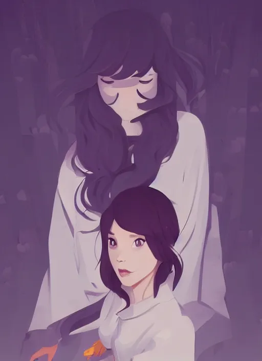 Image similar to a ghost. clean cel shaded vector art. shutterstock. behance hd by lois van baarle, artgerm, helen huang, by makoto shinkai and ilya kuvshinov, rossdraws, illustration, art by ilya kuvshinov