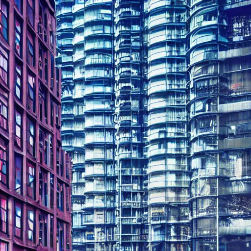 Image similar to photograph of a cyberpunk building in london