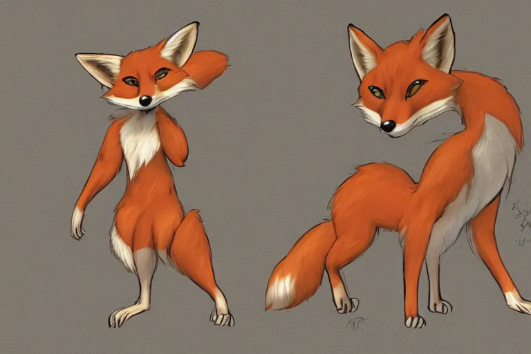 Image similar to an anthropomorphic fox, fursona!!! by don bluth, by kawacy, trending on artstation, full body