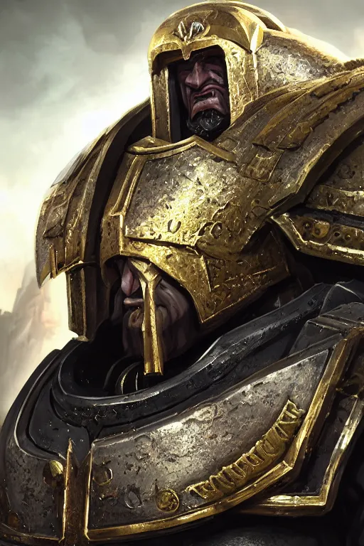 Image similar to armor portrait heros warhammer 4 0 k horus heresy fanart - the primarchs emperor by johannes helgeson animated with vfx concept artist & illustrator global illumination ray tracing hdr fanart arstation zbrush central hardmesh 8 k octane renderer comics stylized