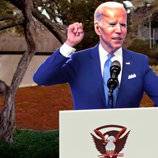 Image similar to Joe biden dressed as a bionical