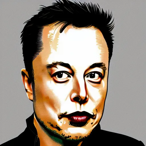 Image similar to Elon musk drawn by Todd macfarlane full color