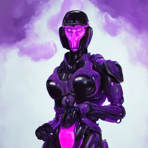 Prompt: Character design body made of purple fire, body with black and purple lava, mecha humanoid with cyberpunk bomber jacket, concept art character, royalty, smooth, sharp focus, organic, deep shadows by Jerad Marantz, hyperrealistic oil painting, 4k, studio lightning