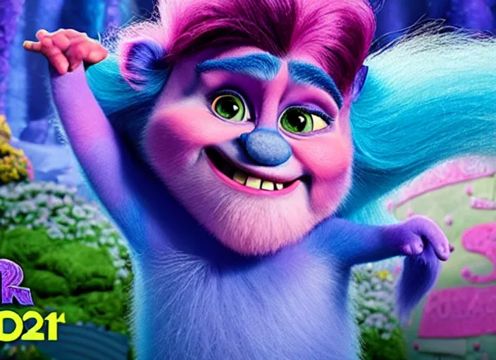 Prompt: film still of walter in trolls 2 : world tour movie 2 0 2 0, 8 k