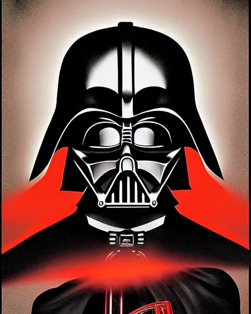 Prompt: Darth Vader poster by Butcher Billy