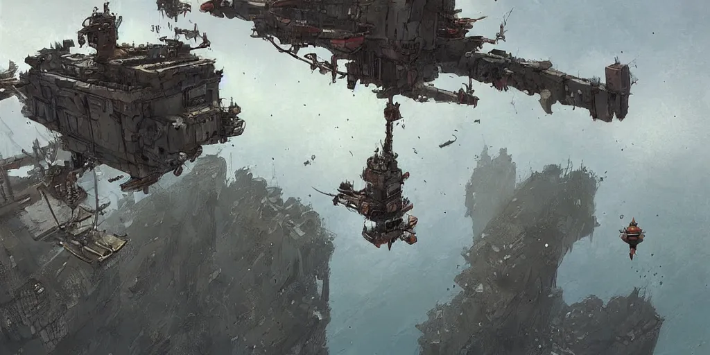 Image similar to a floating flying machine, by ian mcque