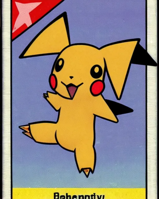 Prompt: a pokemon card from the 1 9 6 0 s