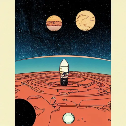 Prompt: elon musk retro minimalist portrait moebius starwatcher comic by jean giraud, 8 k