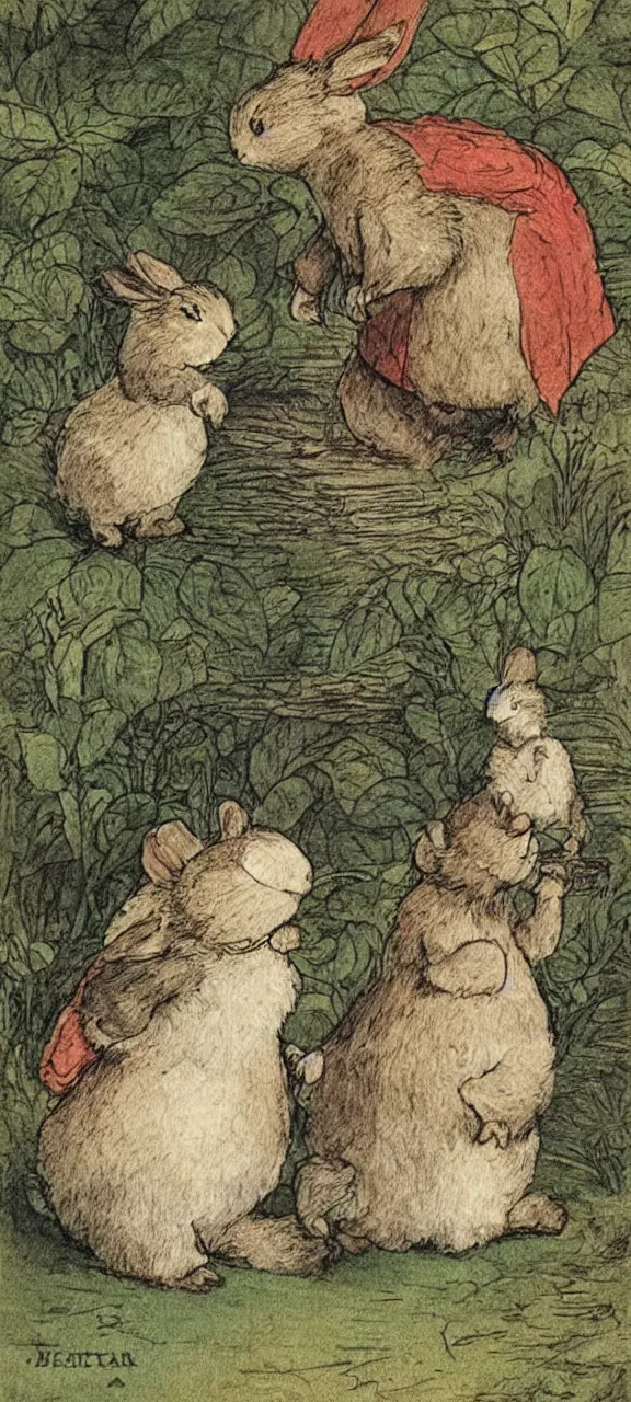 Image similar to illustration by Beatrix Potter