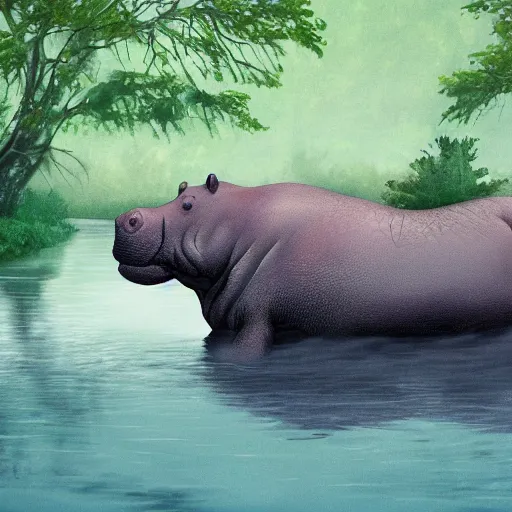 Animaux sauteurs-hippopotamus Spordas