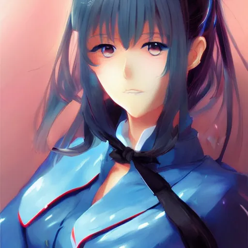 Image similar to anime portrait of 007 as an anime girl by Stanley Artgerm Lau, WLOP, Rossdraws, James Jean, Andrei Riabovitchev, Marc Simonetti, and Sakimichan, trending on artstation