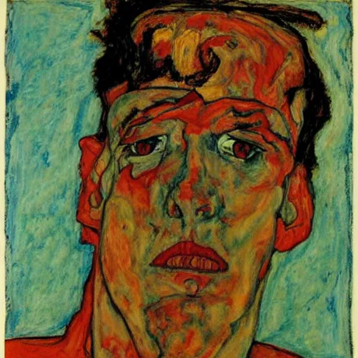 Prompt: Portrait of Iggy Pop by Egon Schiele, expressionism