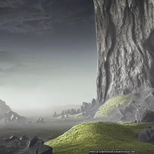 Prompt: basalt cliffs with sharp edges, dark atmosphere fantasy landscape, high detail, fantasy art, concept art, 4 k, ultra detail, computer art