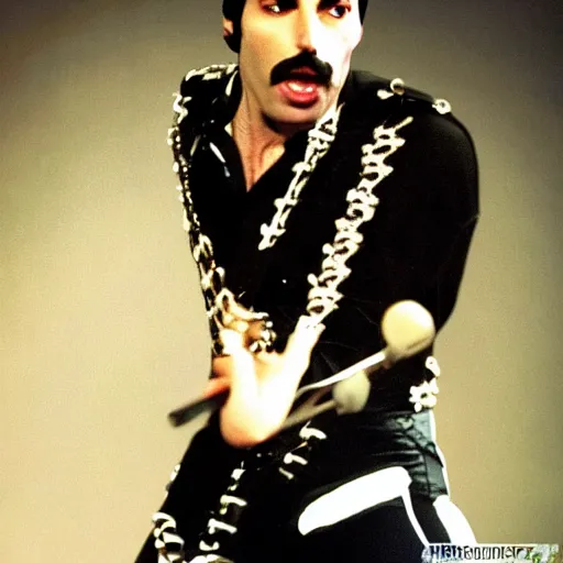 Prompt: High quality photo of Freddie Mercury super real