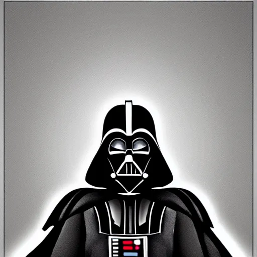Prompt: a cartoon darth vader, high res, smooth lines
