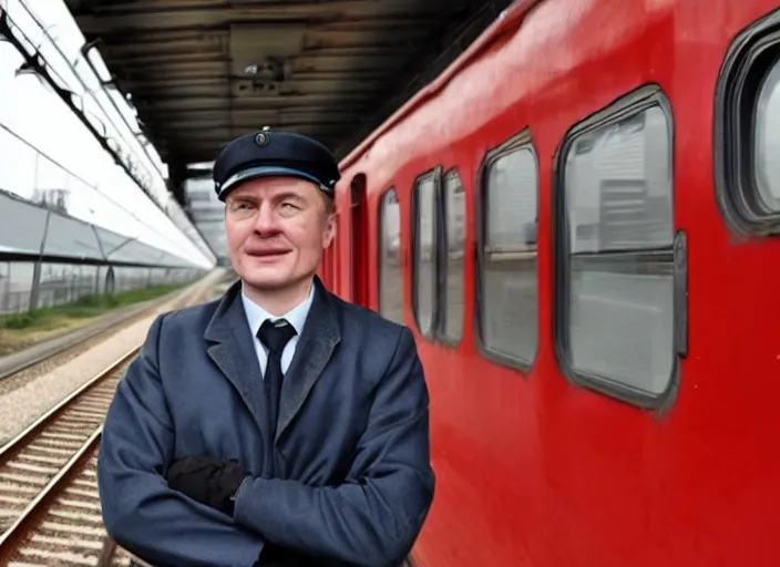 Image similar to train driver of the Russian Railways