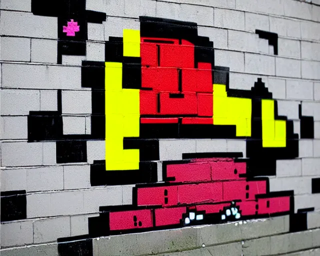 Image similar to graffiti artwork by invader