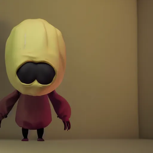 3 d render of new monster of little nightmares 2,, Stable Diffusion