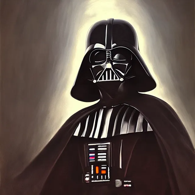 Prompt: a painting of darth vader by francisco de goya, dark fantasy art, high detail, trending on artstation