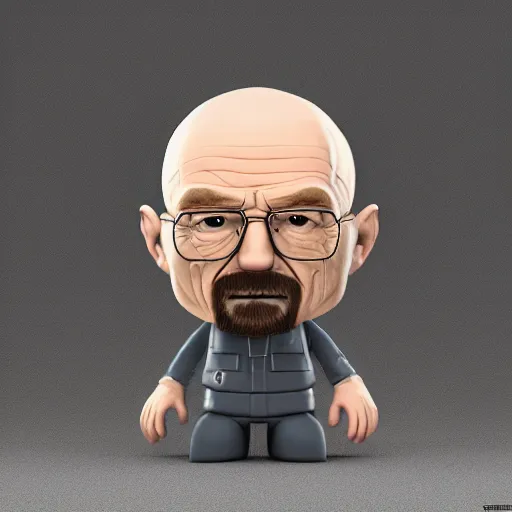 Prompt: Walter White as a vinyl figure, octane render, unreal engine, 8K, artstation, 3D rendering,