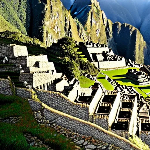 Prompt: machu picchu lego set