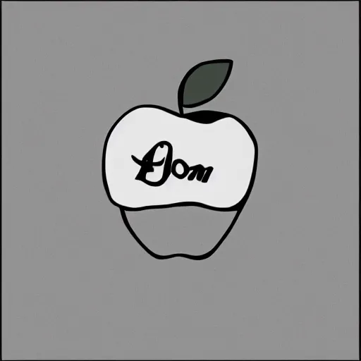 Image similar to elton john lennon minimalist apple logo, digital painting