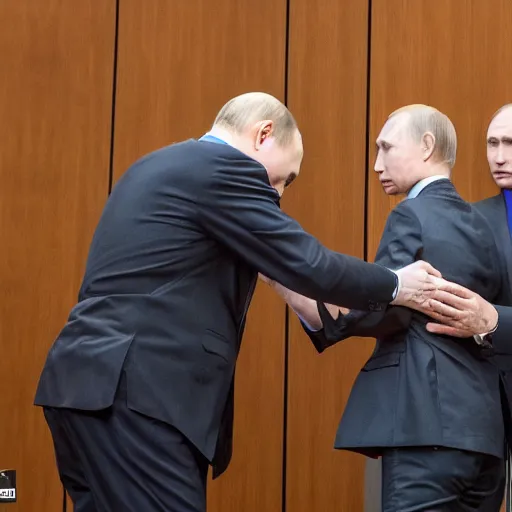 Image similar to Putin in handcuffs in the courtroom, hyper realistic, ultra details, 4k, real photo,