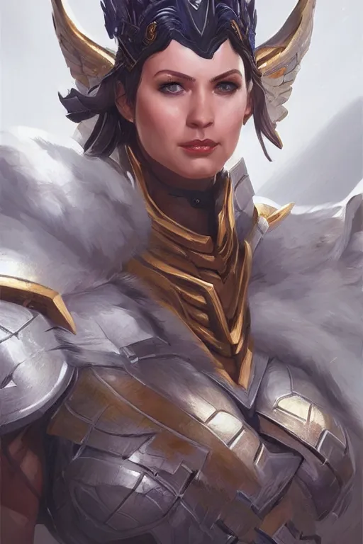 Image similar to amazon valkyrie athena, d & d, fantasy, portrait, highly detailed, headshot, digital painting, trending on artstation, concept art, sharp focus, illustration, art by artgerm and greg rutkowski and magali villeneuve