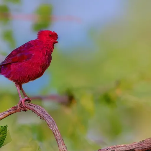 Image similar to photo of a bird made out of raspberries