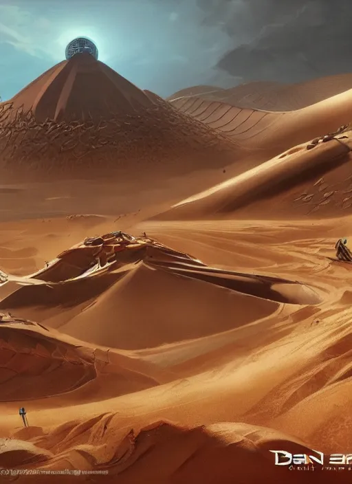 Image similar to dune 2 0 2 1 concept art or harvester mining spice, cinematic, stunning, highly detailed, hard focus