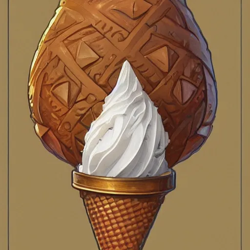 Image similar to Stylised and coloured Lineart of an icecream cone with three large ball scoops stacked on top of it, highly detailed, digital pencil painting, artstation, concept art, crisp, sharp focus, illustration, art by artgerm and greg rutkowski and alphonse mucha