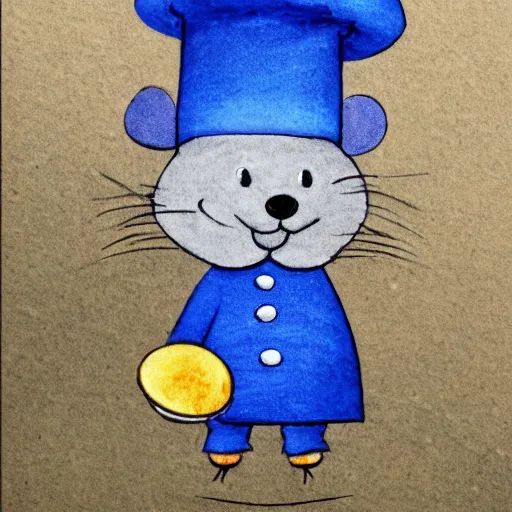 Image similar to blue rat with chef's hat