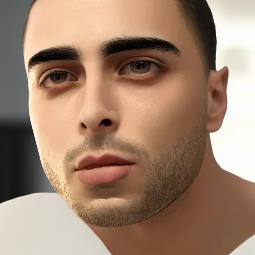 Image similar to a closeup shot of handsome mizkif from twitch, photorealism, 8k