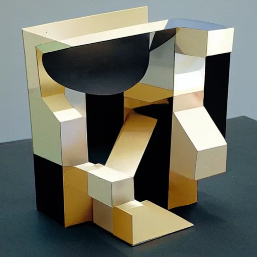 Prompt: abstract sculpture, in the style of bauhaus