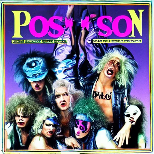 Image similar to poison 1 9 8 0 s album cover