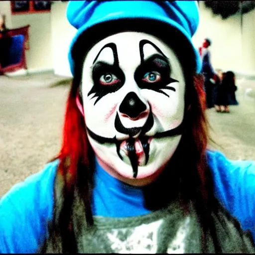 Image similar to Juggalo Smurf