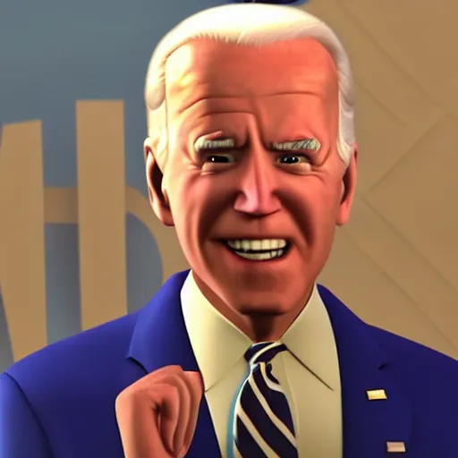 Image similar to joe biden on meth as seen in award winning animated pixar movie 4k octane render