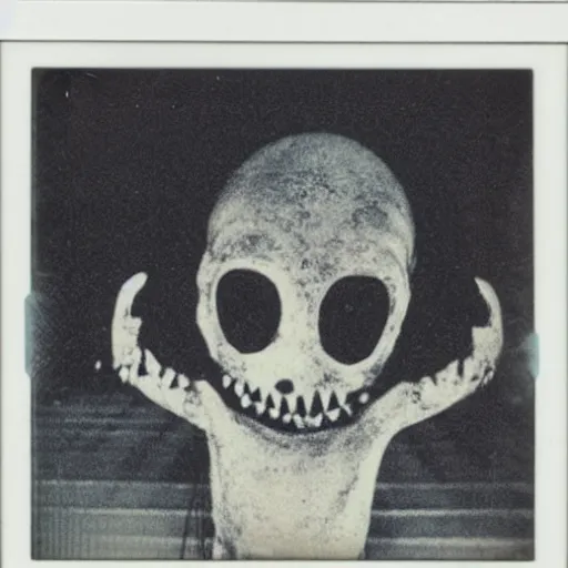 Image similar to A polaroid picture of the next dumb creepypasta creature